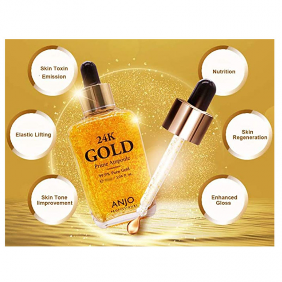 ANJO Professional 24K Gold Prime Ampoule 99.9% Pure Gold 90ml