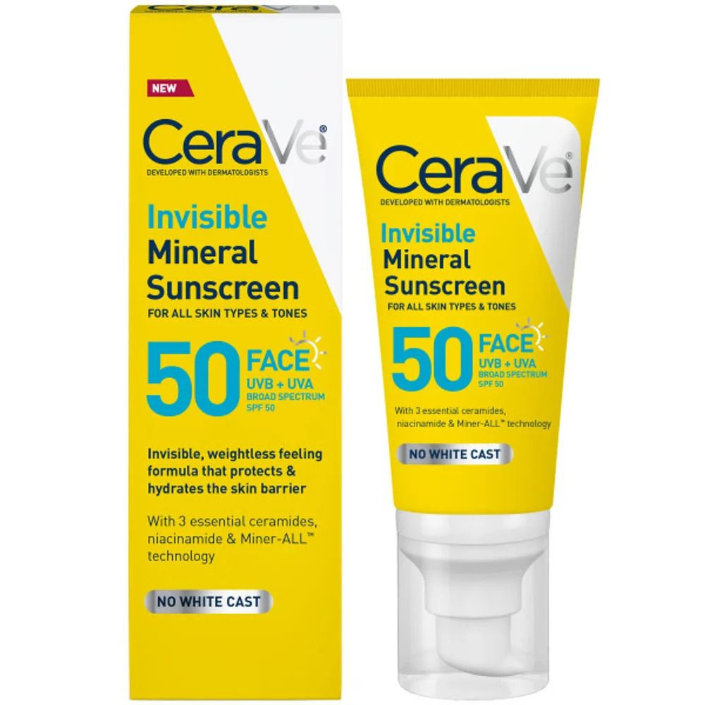 CeraVe Invisible Mineral Face Sunscreen SPF 50 - 48ml