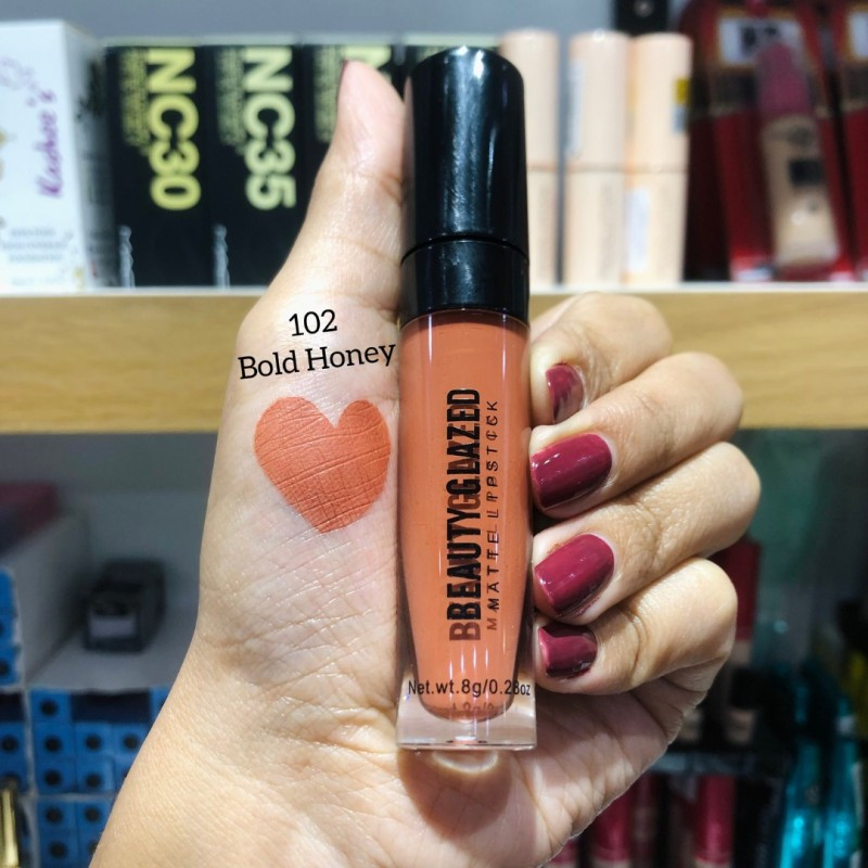 Beauty Glazed B163 Liquid Matte Lipstick 102 BOLD HONEY