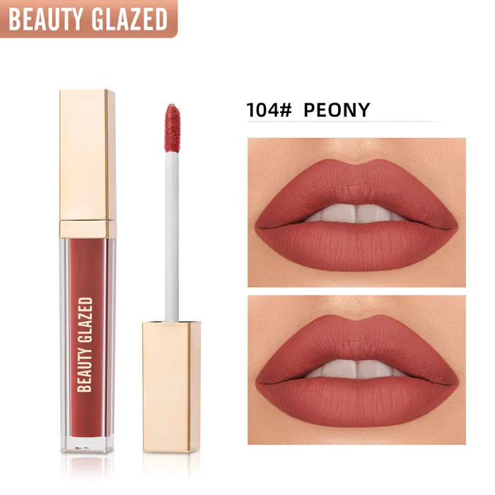 Beauty Glazed True Matte Liquid Lipstick 104 Peony