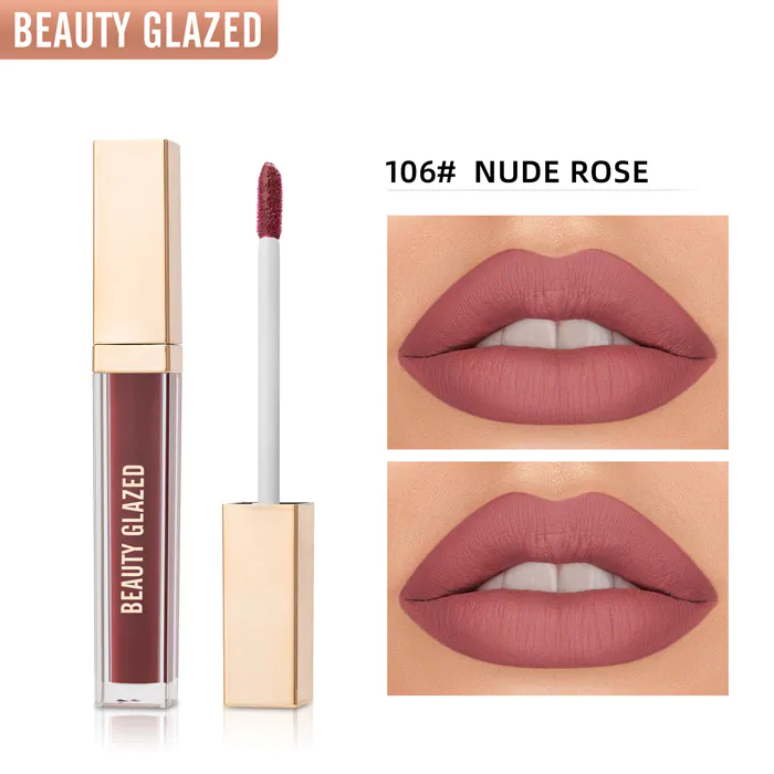 Beauty Glazed True Matte Liquid Lipstick 106 Nude Rose