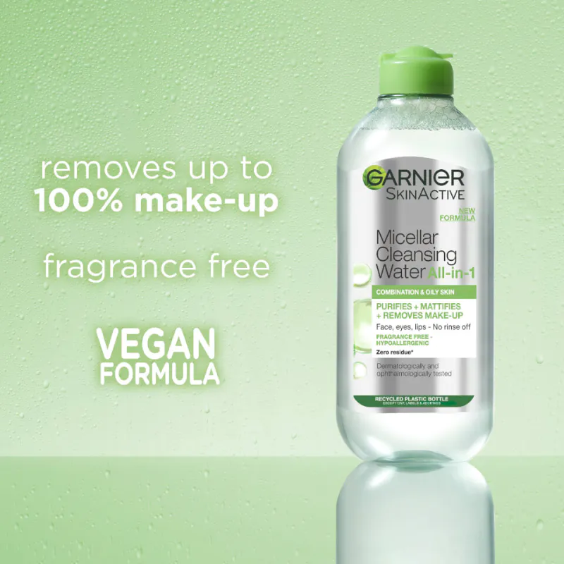 GARNIER SKINACTIVE Micellar Cleansing Water Combination & Oily Skin 400ml (Poland)