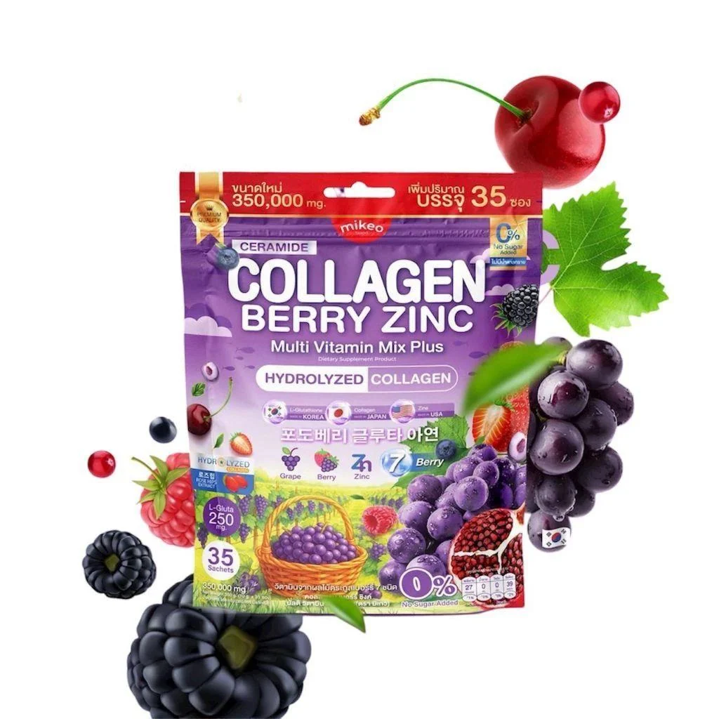 Mikeo Collagen Berry Zinc Multi Vitamin Mix Plus (10g*35 Sachets)