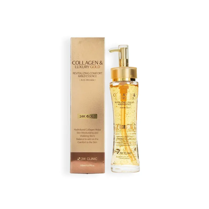 3W Clinic collagen and luxury revitalizing comfort 24K gold essence (150ml)