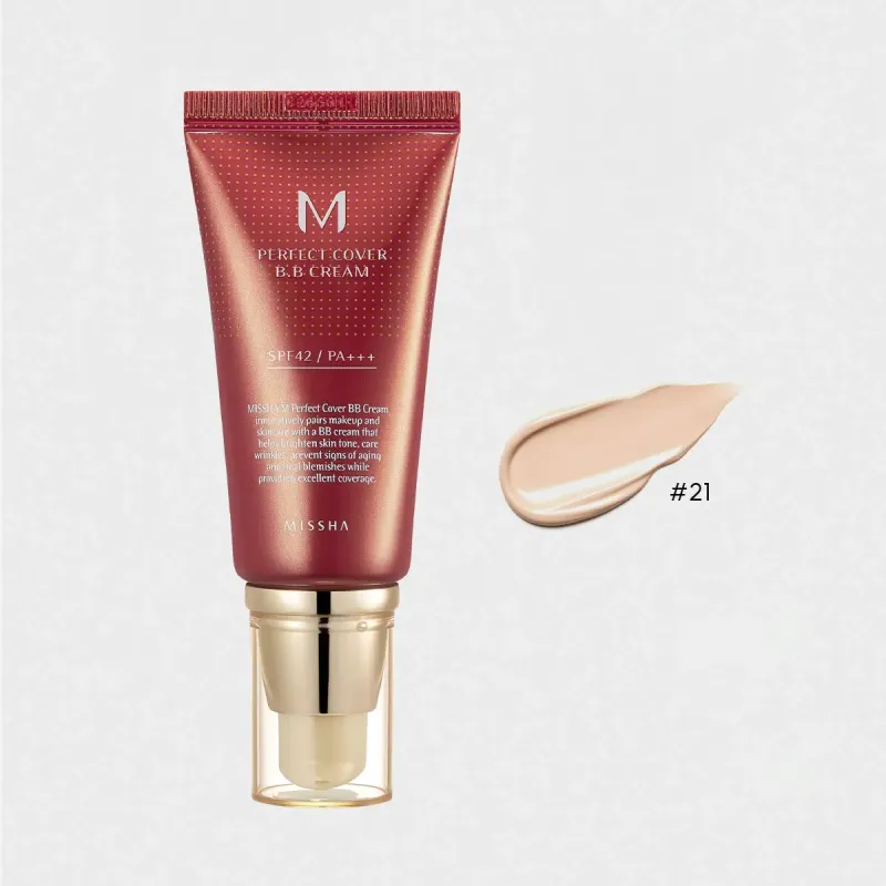 Missha M Perfect Cover BB Cream SPF42 PA+++ 50g Shades 21