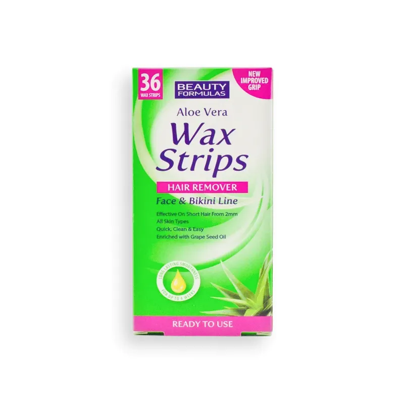 Beauty Formulas Hair Removal Wax Strips – Face & Bikini Line 36 Wax