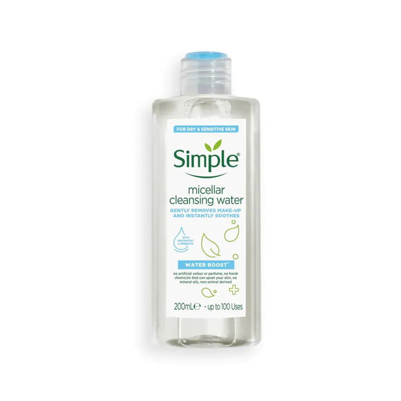 Simple Water Boost Micellar Cleansing Water (DRY & Sensitive SKIN) 200 ml