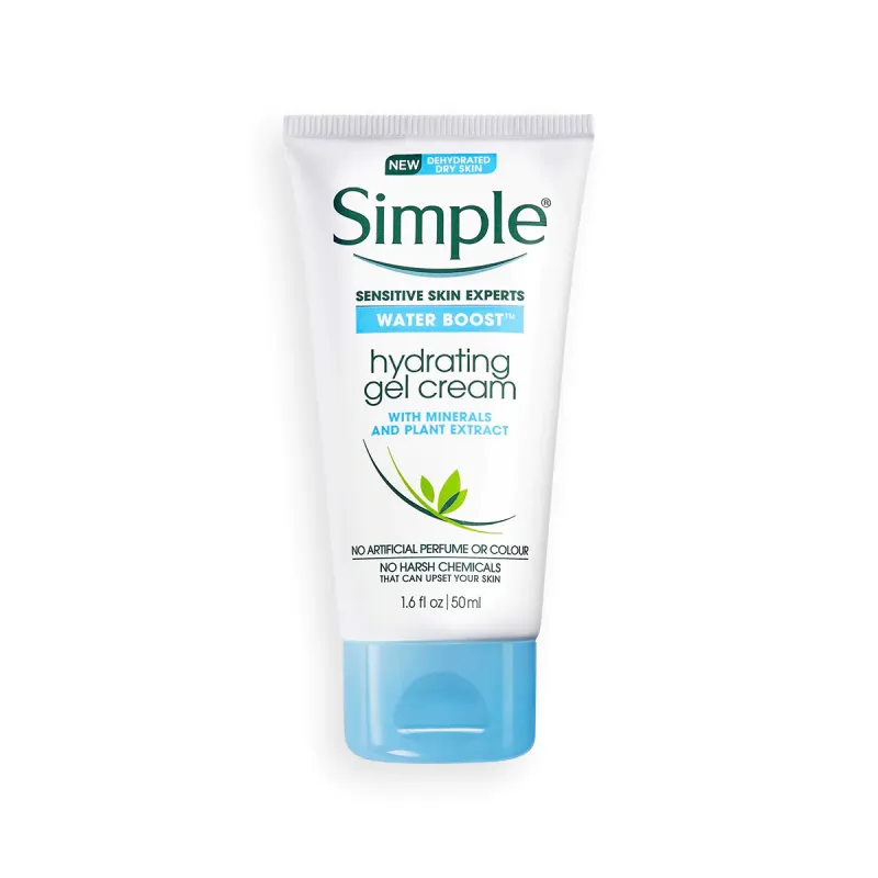Simple Water Boost hydrating light Gel Cream With Minerals and Planet Extract 50 ml