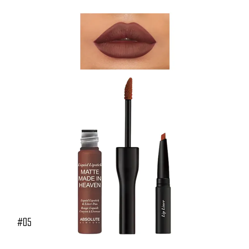 ANY Matte Made In Heaven Liquid Lipstick & Liner Duo - MLIH05 - Hostile