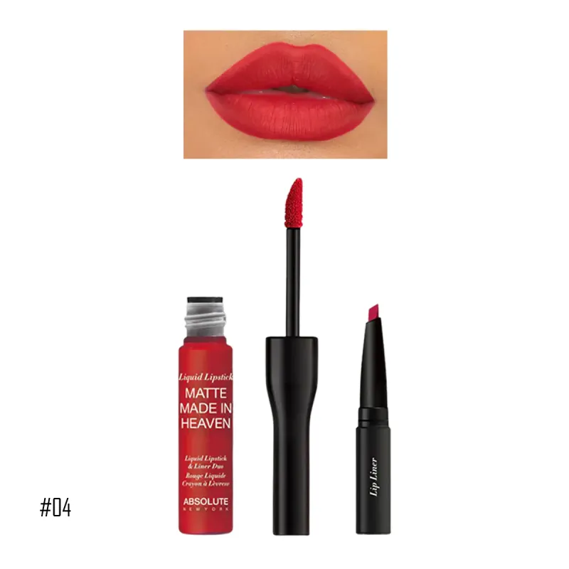 ANY Matte Made In Heaven Liquid Lipstick & Liner Duo - MLIH04 - Fever