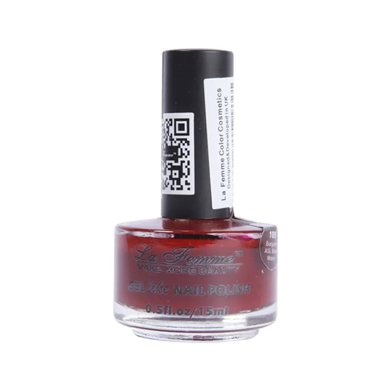 La Femme 109 Burgundy ASL Black Water Nail Polish