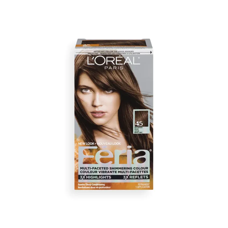 Loreal Hair Colour 45 Deep bronzed Brown Chatain Fonce
