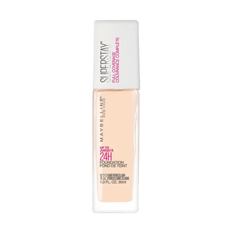 Maybelline 24H 102 Fair Porcelain Superstay Foundation