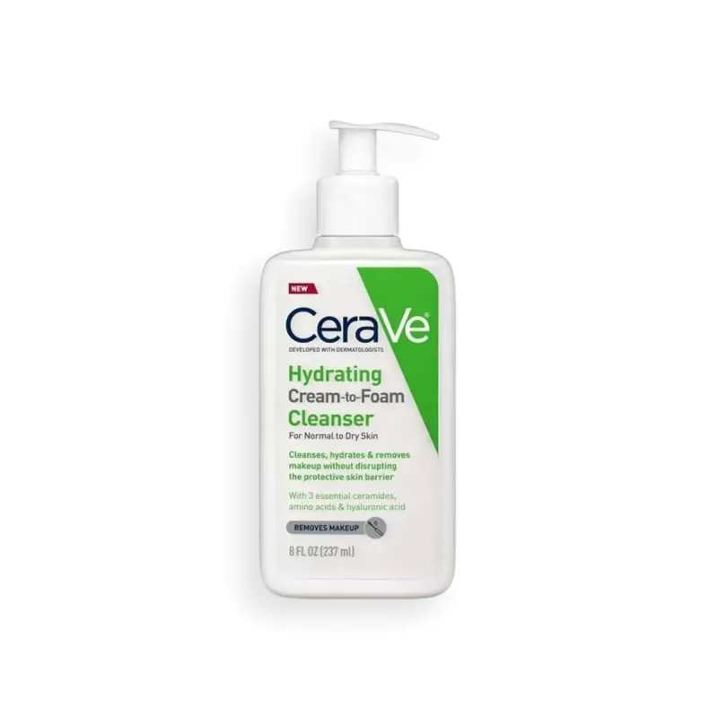 CeraVe Hydrating Cream To Foam Cleanser 237ml For Normal To Dry Skin (USA)