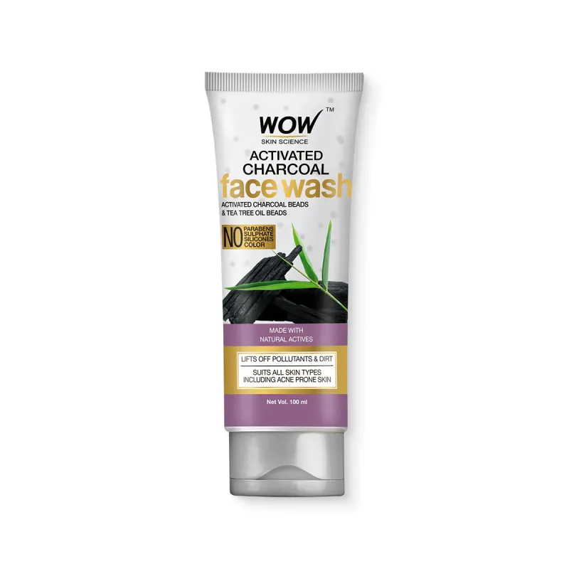 wow Activated Charcoal Face Wash 100ml