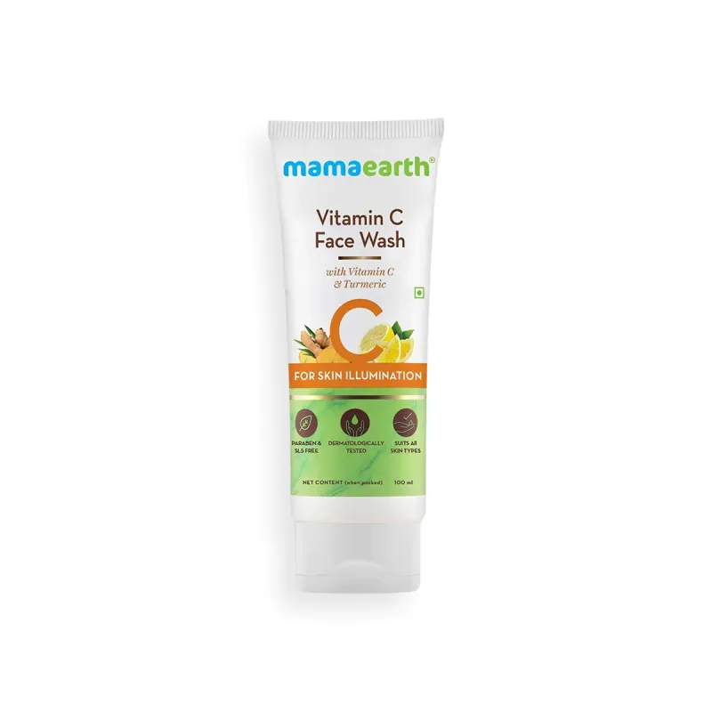 Mamaearth vitamin C face wash with vitamin C and turmeric for skin illumination