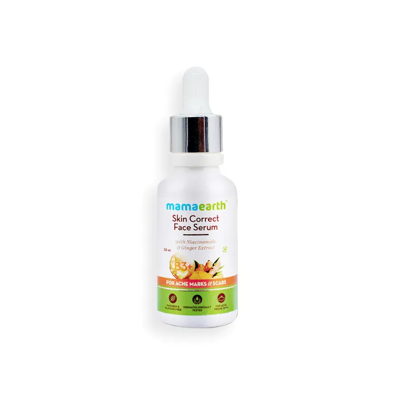 MamaEarth Skin Correct Face Serum with Niacinamide and Ginger Extract for Acne Marks & Scars
