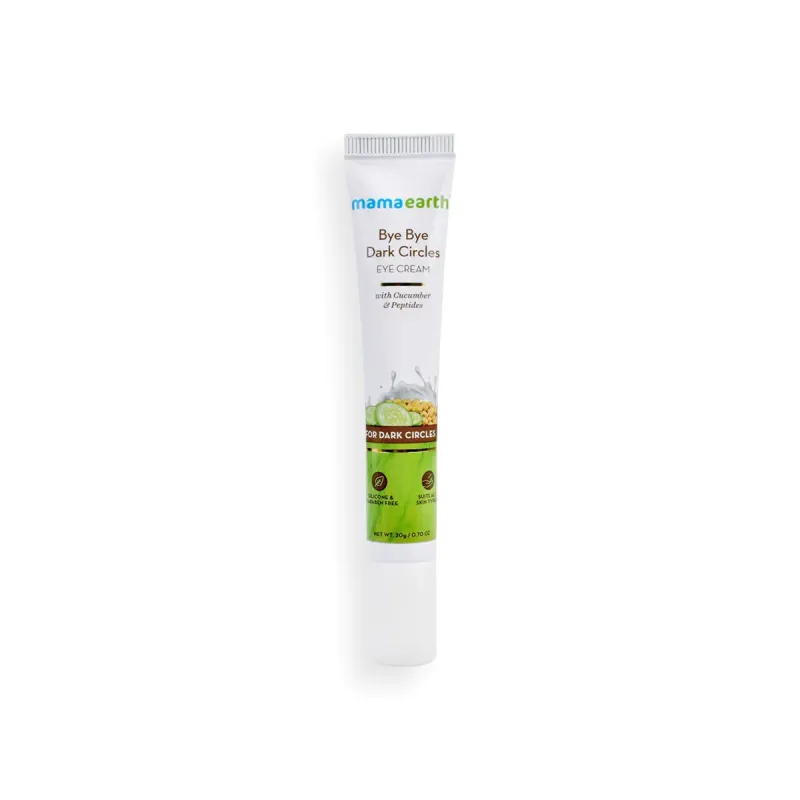 Mamaearth Bye Bye Dark Circles Eye Cream with Cucumber and Peptides for Dark Circles