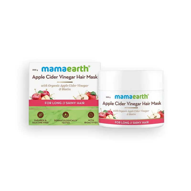 Mamaearth Apple Cider Vinegar Hair Mask with Organic Apple Cider Vinegar and Biotin for Long and Shiny Hair