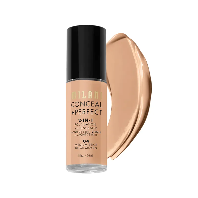 MILANI CONCEAL PERFECT 2IN1 FOUNDATION 04 Medium Beige