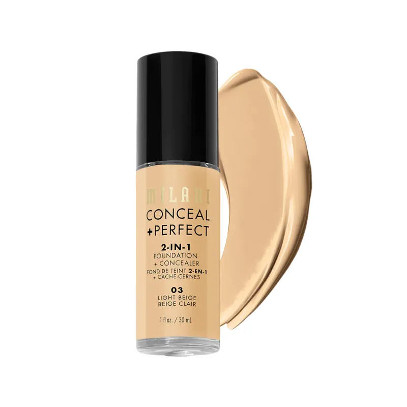 MILANI CONCEAL PERFECT 2IN1 FOUNDATION 03 Light Beige