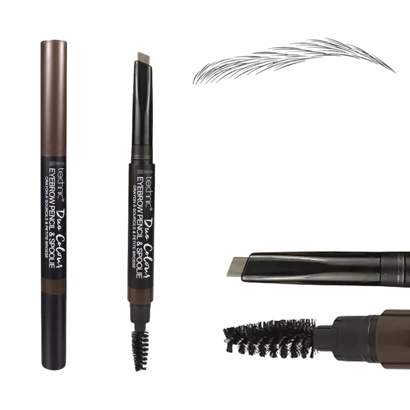 Technic Duo Colour Eyebrow Pencil & Spoolie (Dark)