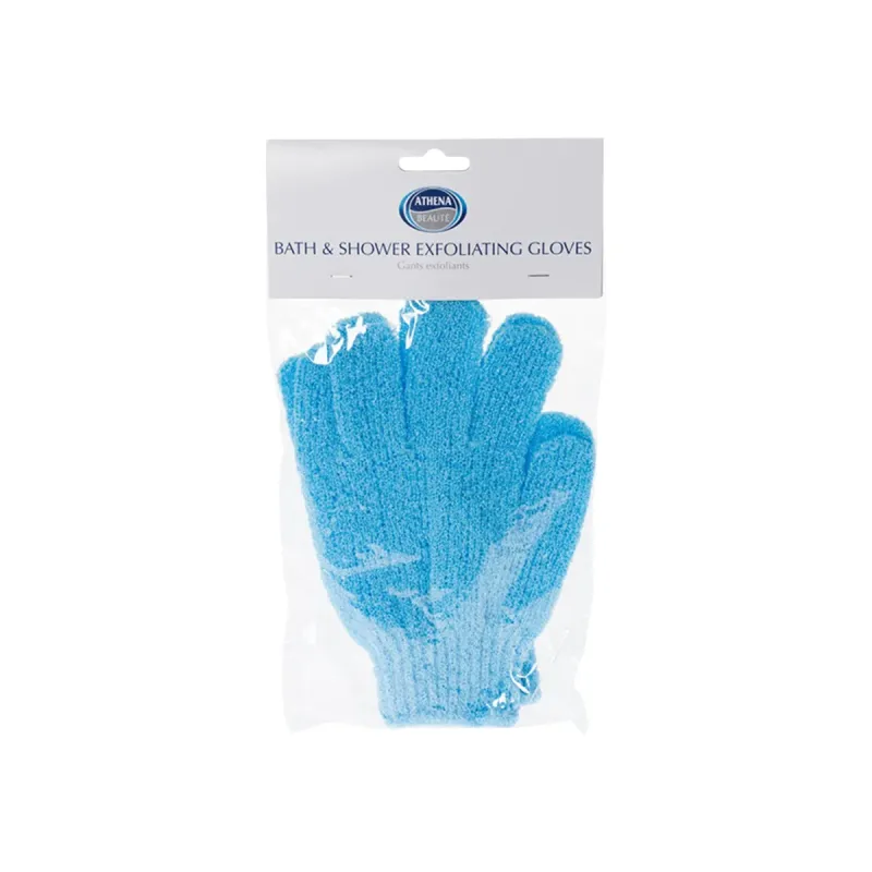 Athena Bath & Shower Exfoliating Gloves (Blue )