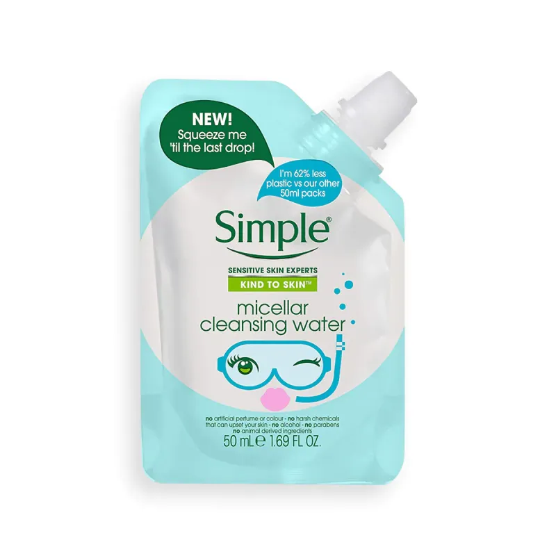Simple Kind To Skin Micellar Cleansing Water 50ML Pouch