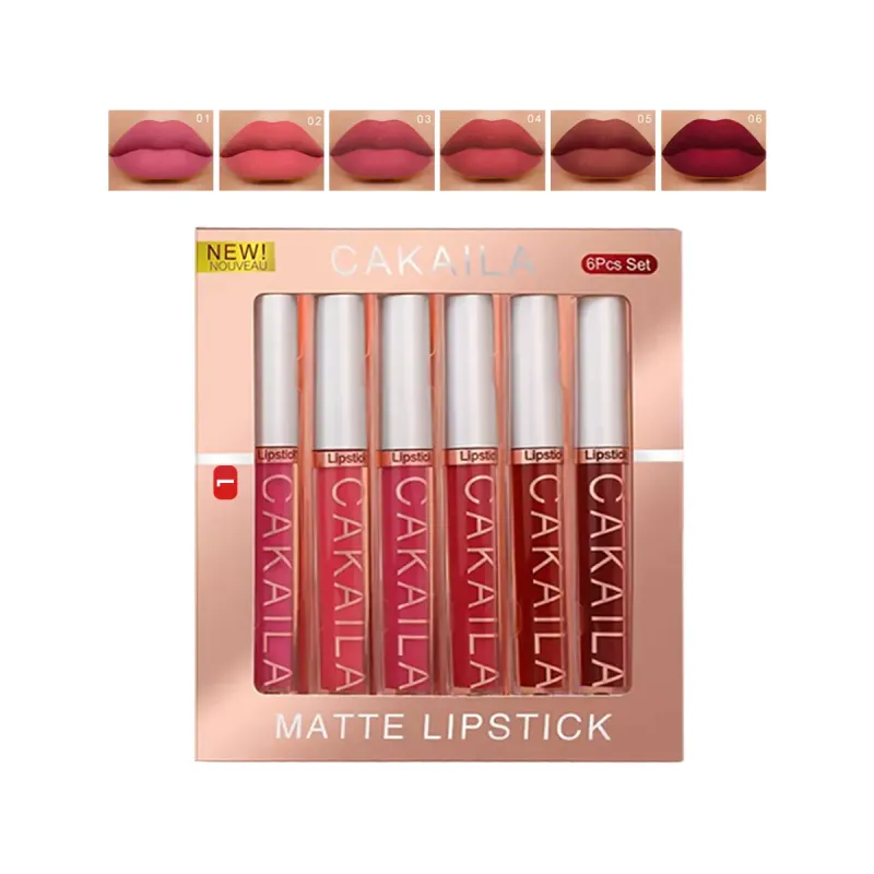 CAKAILA MATTE LIPSTICK 06Pcs Set (01)