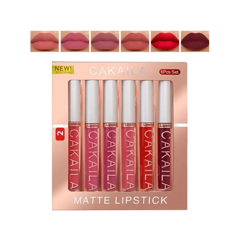 CAKAILA MATTE LIPSTICK 06Pcs Set (02)