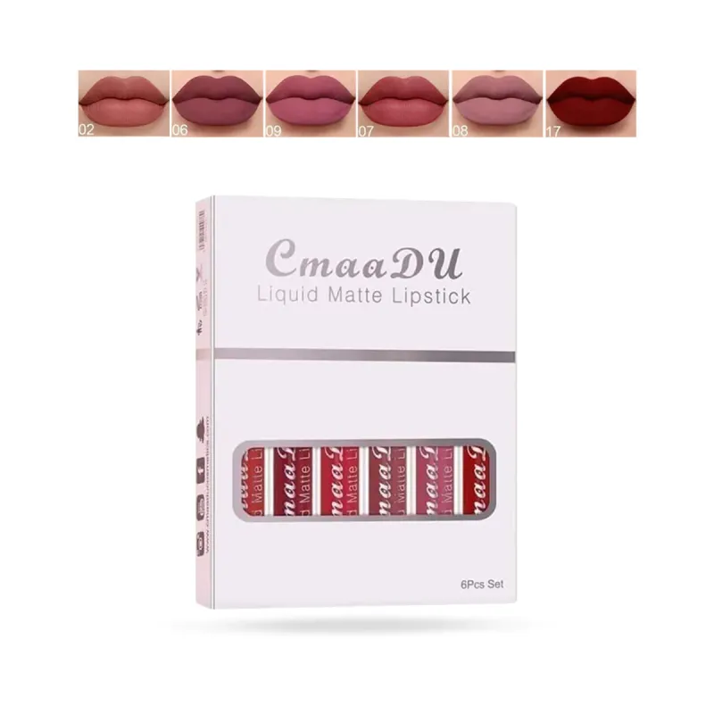 Cmmadu 02 Liquid Matte Lipstick Set 06pcs