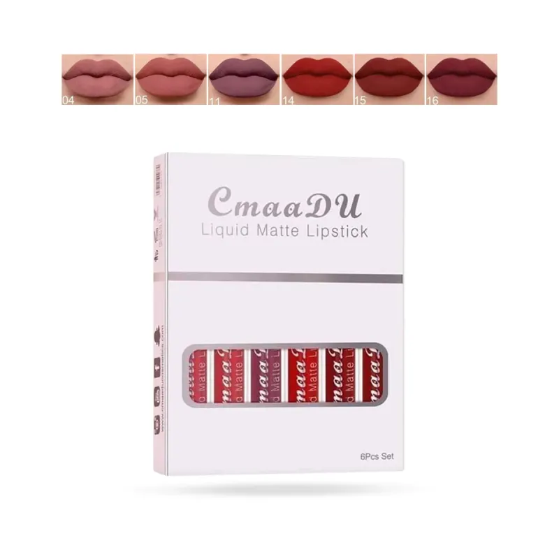 Cmmadu 04 Liquid Matte Lipstick Set 06pcs
