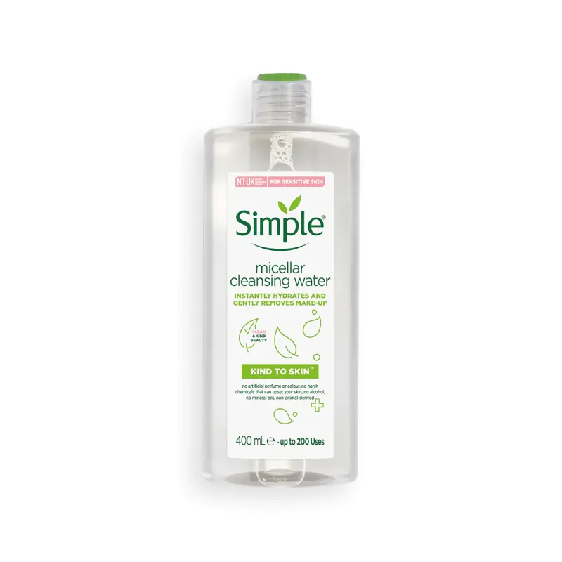 Simple Kind To Skin Micellar Cleansing Water For Sensitive Skin 400ml