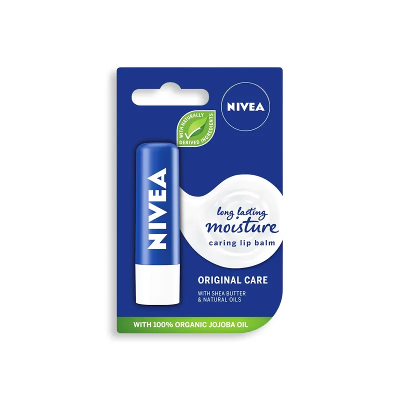 Nivea Original Care Long Lasting Moisture Caring Lip Balm 5.5ml (Germany)