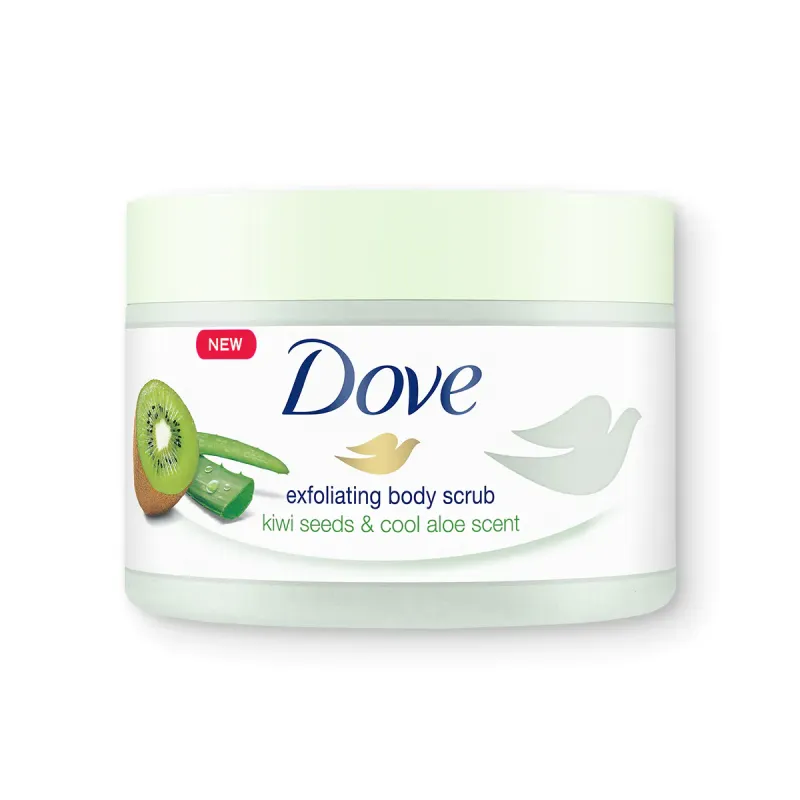 Dove Exfoliating body Scrub (Kiwi Seeds & Cool Aloe Body Scent) 225ml