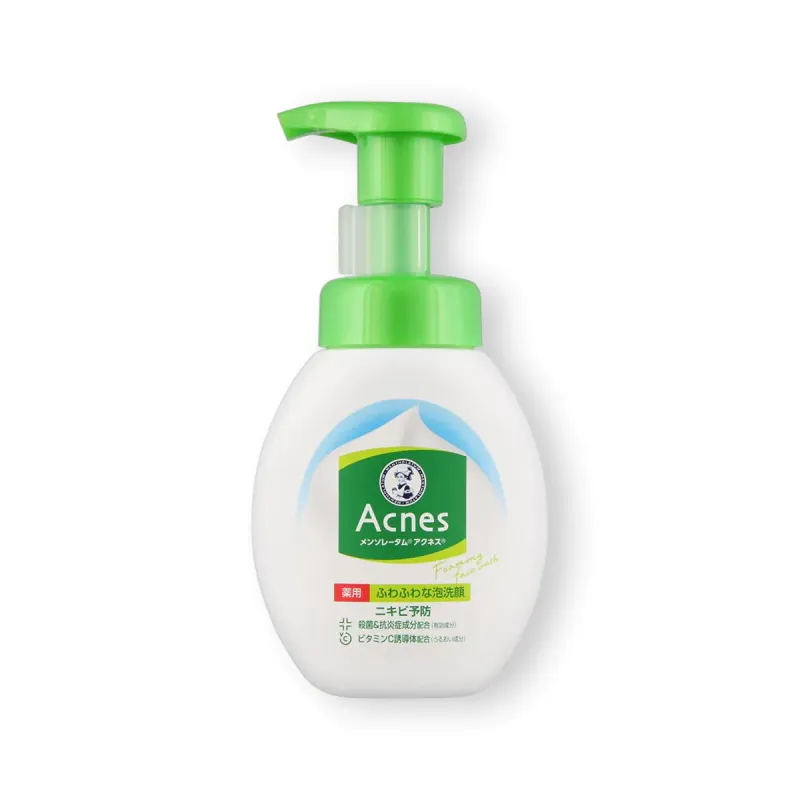 ROHTO Mentholatum ACNES Medicated Foaming Face Wash Acne Care 160ml (Japan)