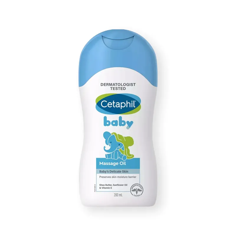 Cetaphil Baby Massage Oil Shea Butter,Sunflower Oil & Vitamin E 200ml