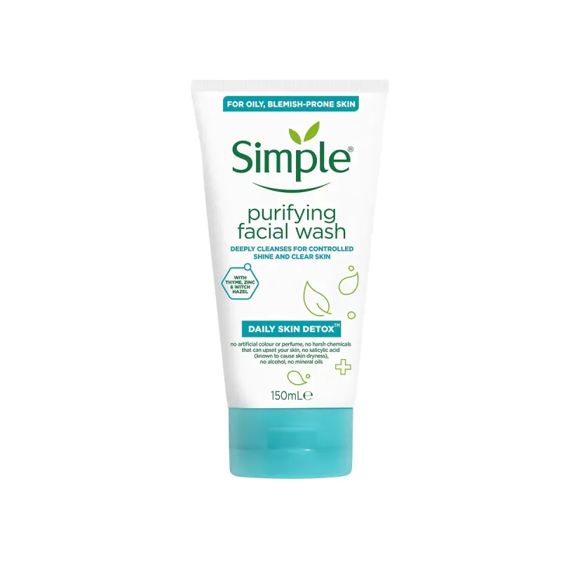 Simple Daily Skin Detox Purifying Face Wash 150ml