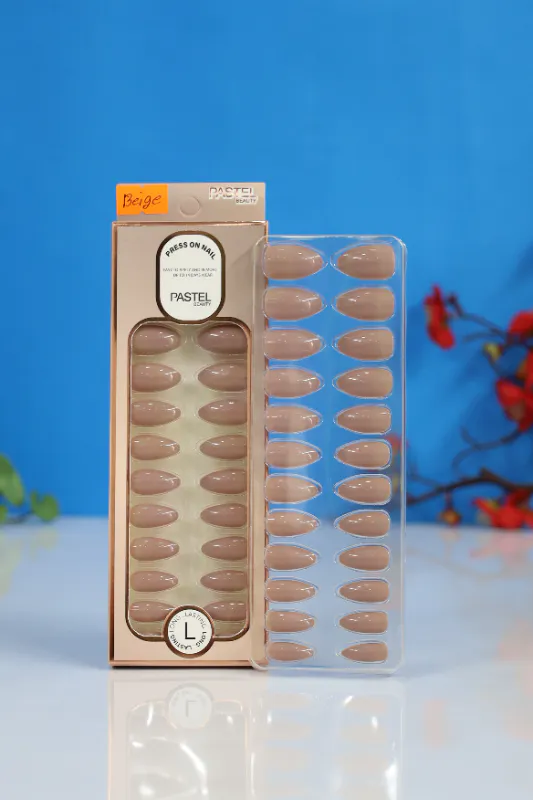 Pastel Beauty False Nails Matte Beige-24pcs