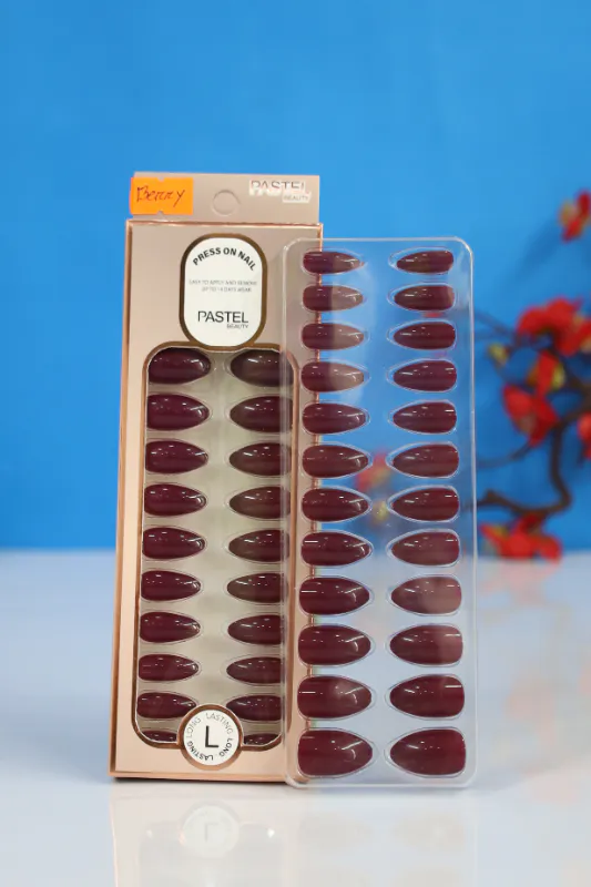 Pastel Beauty False Nails Matte Berry-24pcs