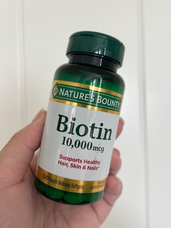 Natures Bounty Biotin 10,000mcg 120 Rafid Release Softgels (USA)