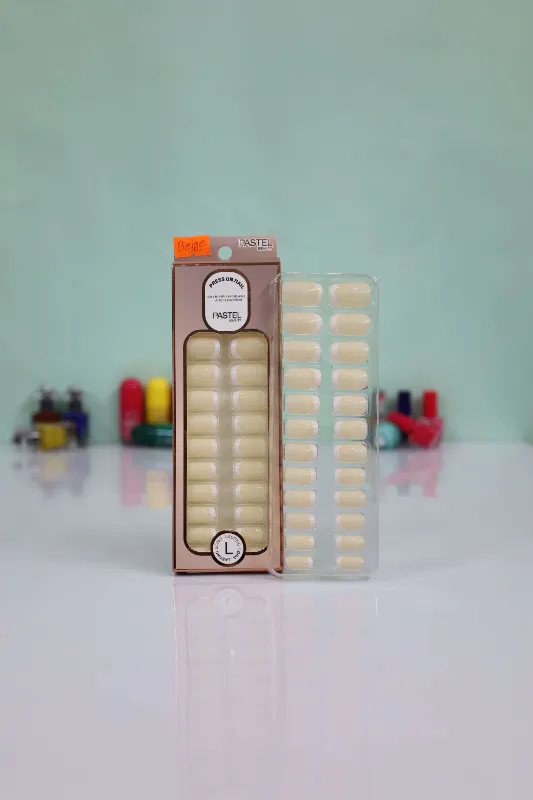 Pastel Beauty False French Nails Beige 24pcs