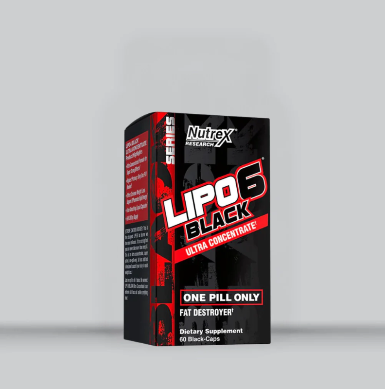 Nutrex Research Lipo-6 Black Ultra Concentrate Dietary Supplement 60 Black-Caps