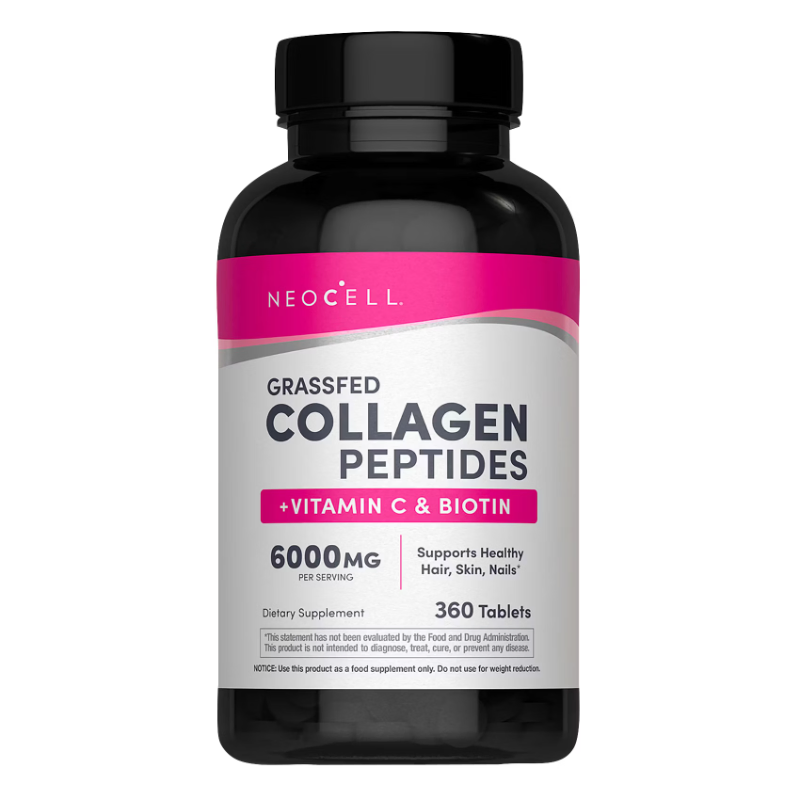 Neocell Grassfed Collagen Peptides + Vitamin C & Biotin, 360 Tablets