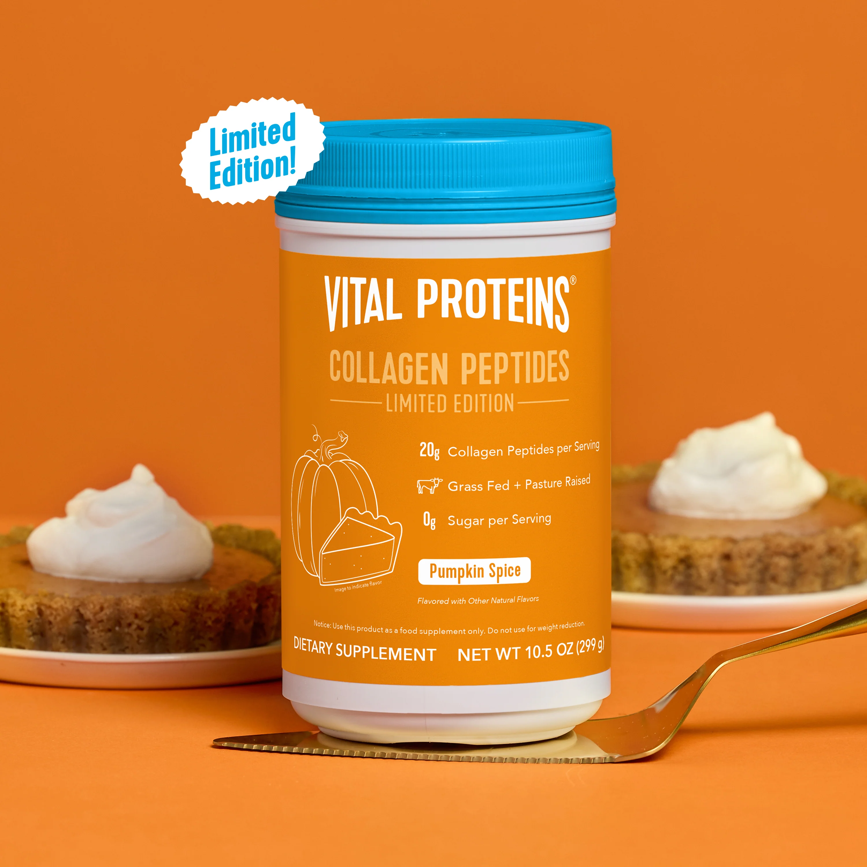 Vital Proteins Pumpkin Spice Collagen Peptides Dietary Supplement 299g