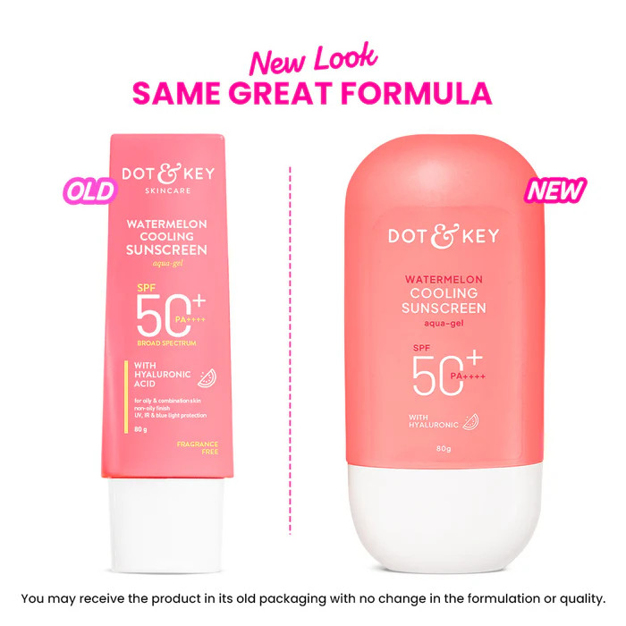 Dot & Key Watermelon Cooling Sunscreen SPF 50+ PA++++ with Hyaluronic Acid 80g