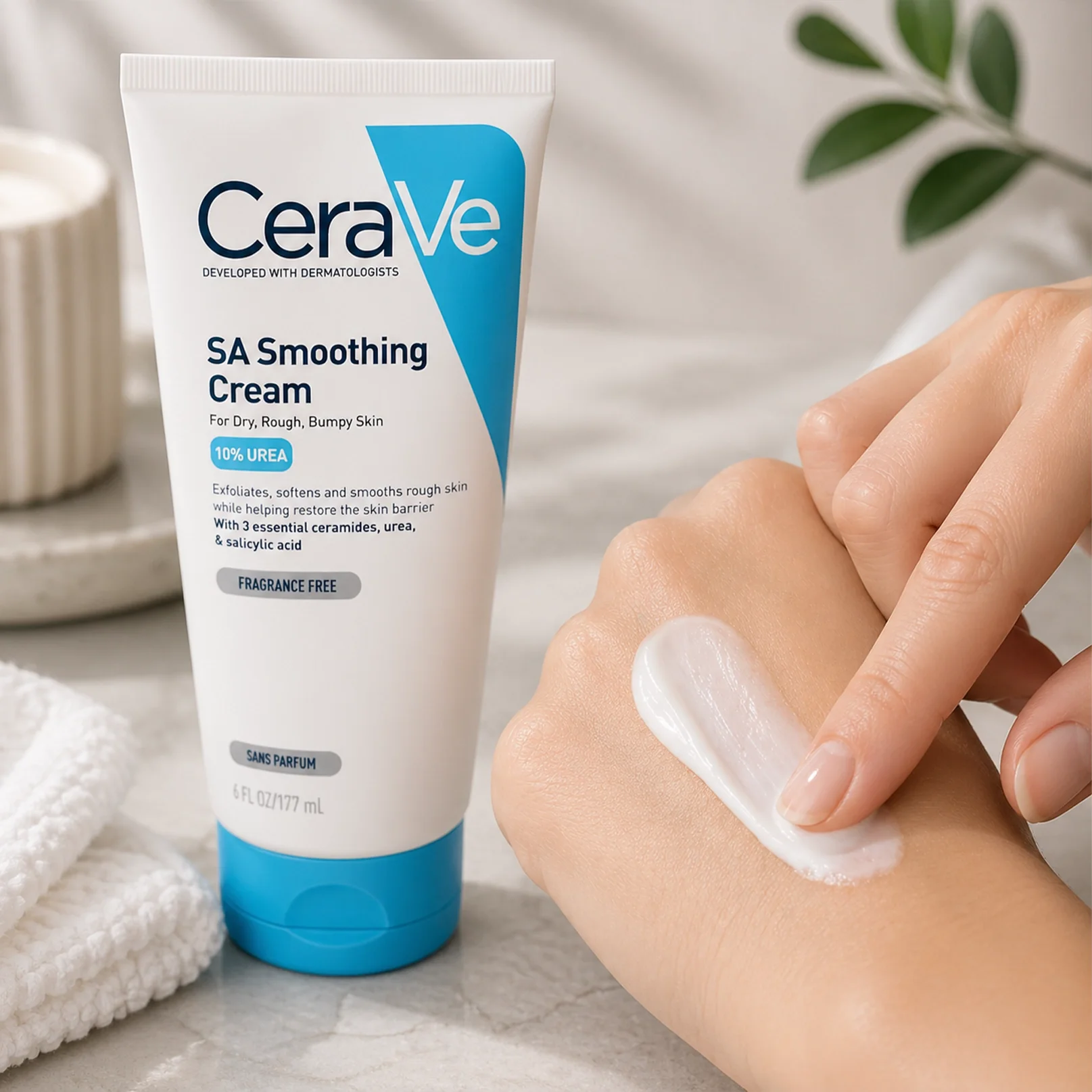 CeraVe SA Smoothing Cream 177ml For Dry, Rough, Bumpy Skin (France)