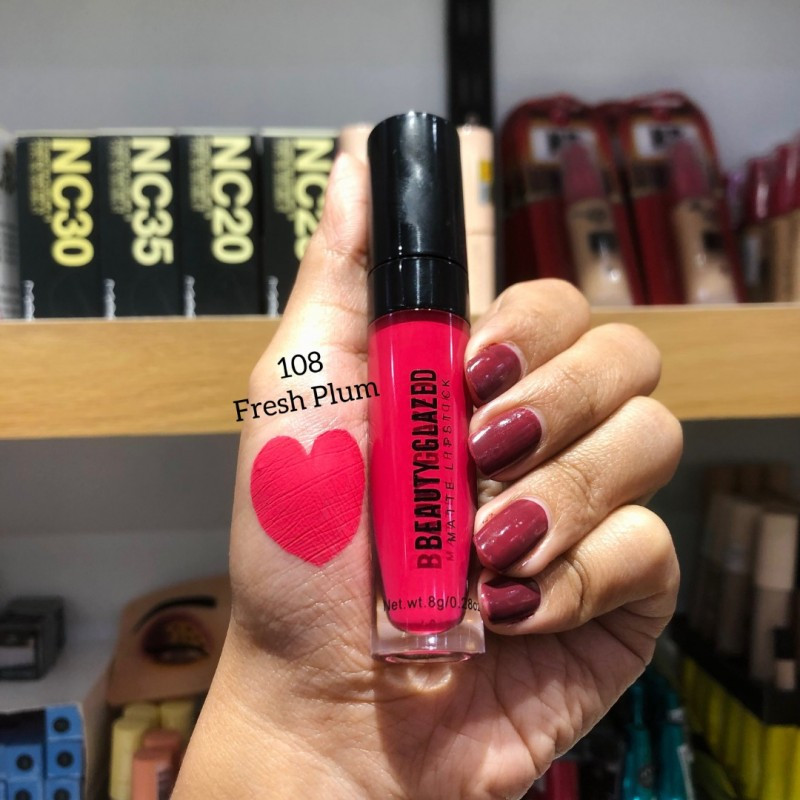 Beauty Glazed B163 Liquid Matte Lipstick 108 FRESH PLUM