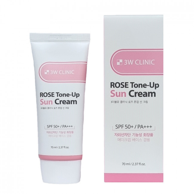 3w Clinic Rose Tone-Up Sun Cream Spf 50+ PA+++ 70 ml