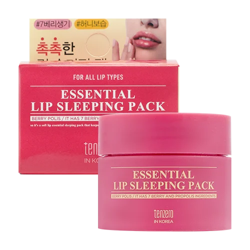 Tenzero Essential Lip Sleeping Pack Berry Polis For All Lip Types 15g